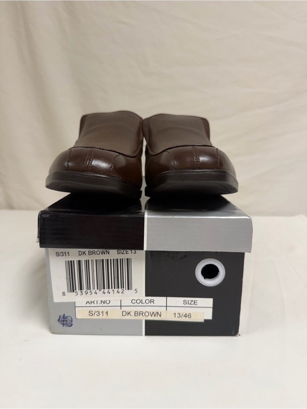 NEW IN BOX Franco Vanucci Men’s Brown Leather Dress Shoes Size 13/46